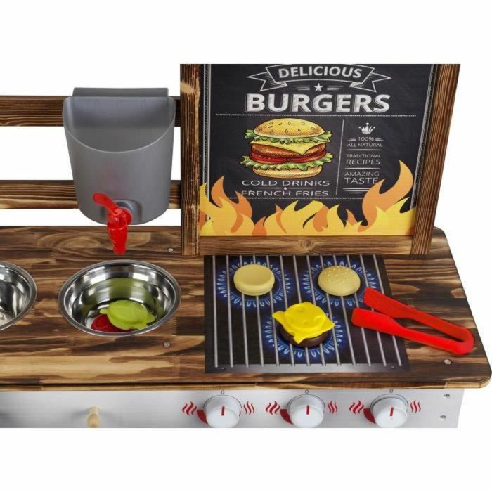 Klein 2368 Cocina de Madera para Niños, temática de verano, picnic y playa, con 23 accesorios 4 Klein 2368 Cocina de Madera para Niños, temática de verano, picnic y playa, con 23 accesorios 4