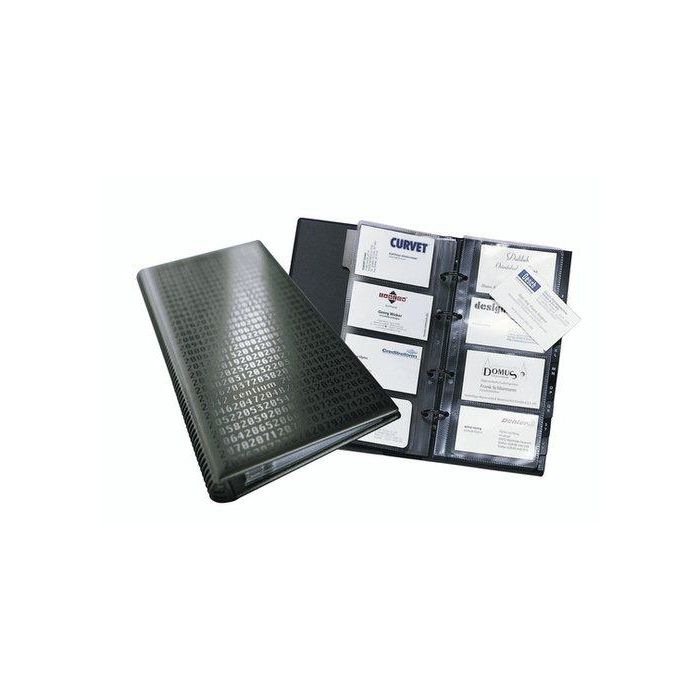Tarjetero 4 Anillas Durable Visifix Centium 2403 4º 25 Fundas Y Sep.A-Z 200 Tarjetas Negro