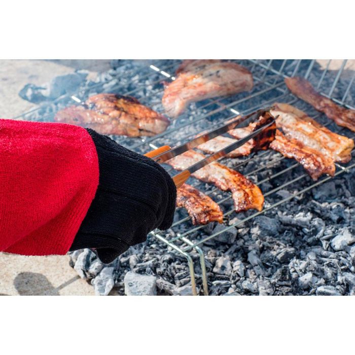 Juba Guante Ignífugo 100% Algodón para Barbacoa, Horno y Parrilla - Resistencia 250°C Rojo/Negro 2 Juba Guante Ignífugo 100% Algodón para Barbacoa, Horno y Parrilla - Resistencia 250°C Rojo/Negro 2