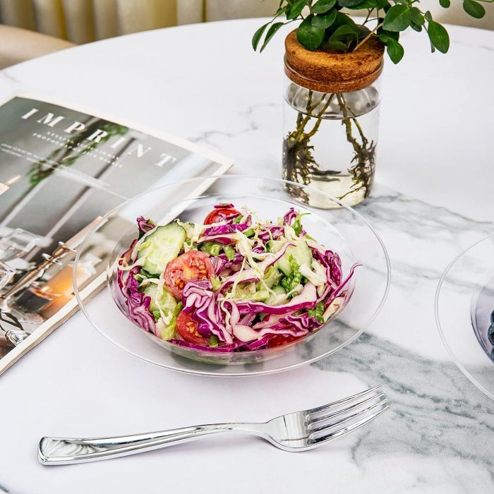 Algon Set 4 Bol Transparente PS 19 cm (24 Unidades)