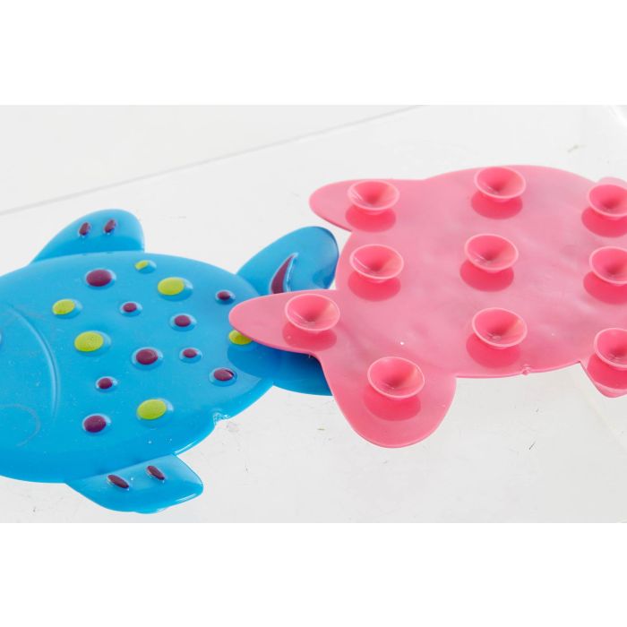 DKD Home Decor Antideslizantes Infantiles de PVC Azul y Rosa con Diseño de Pez | Pack de 2 Sets de 6 Piezas (12 Total) | 13x10.5x1 cm 1 DKD Home Decor Antideslizantes Infantiles de PVC Azul y Rosa con Diseño de Pez | Pack de 2 Sets de 6 Piezas (12 Total) | 13x10.5x1 cm 1