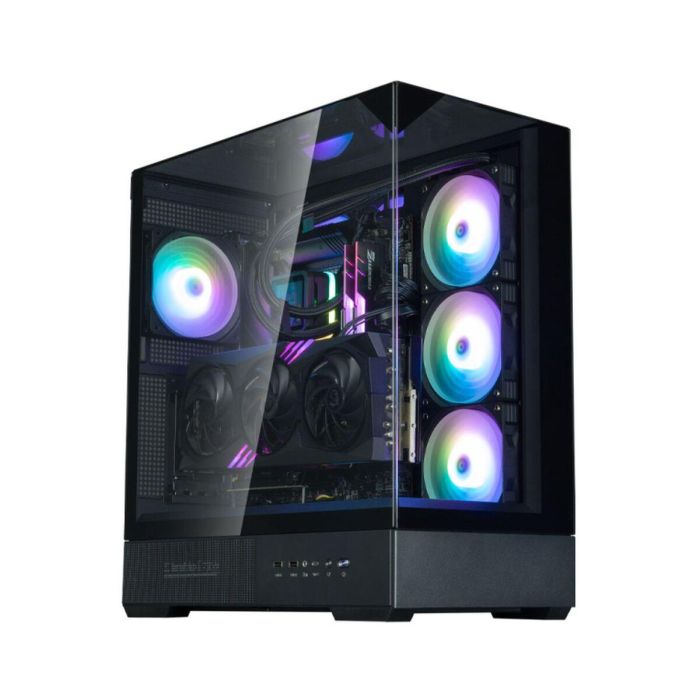 Zalman P40 Prism Black Midi Tower PC Negra para ATX/Micro ATX/Mini-ITX con ventana lateral y bahías 2.5/3.5" 9