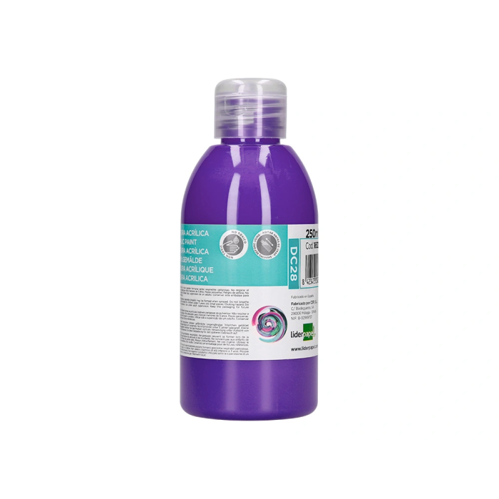 Liderpapel Pintura acrilica bote 250 ml violeta 4