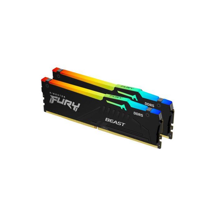 Kingston Technology FURY Beast RGB módulo de memoria 32 GB 2 x 16 GB DDR5 ECC Kingston Technology FURY Beast RGB módulo de memoria 32 GB 2 x 16 GB DDR5 ECC