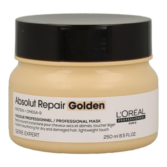 L'Oreal Absolut Repair Golden Mascarilla Dorada Reparadora y Fortalecedora Cabello Dañado 250ml Nuevo Formato