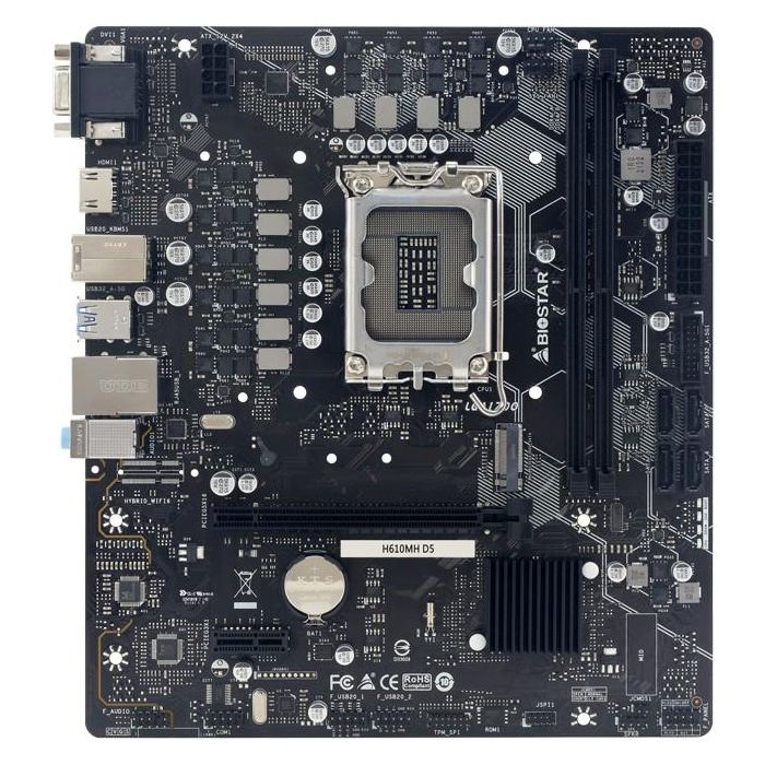 BIOSTAR H610MH D5 H610.S1700.mATX.DDR5 - Placa base para Intel Socket 1700 con DDR5 0 BIOSTAR H610MH D5 H610.S1700.mATX.DDR5 - Placa base para Intel Socket 1700 con DDR5 0