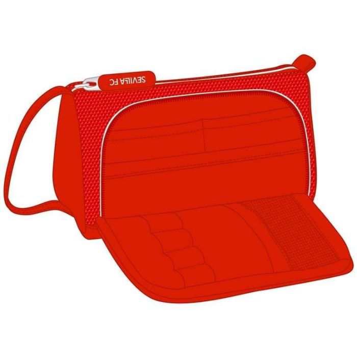 Estuche Escolar Sevilla Fútbol Club Rojo 20 x 11 x 8.5 cm 1