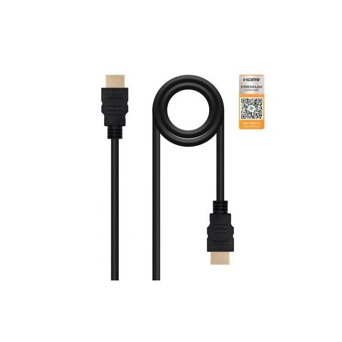 Nanocable 10.15.3601-L150 Cable HDMI 2.0 Premium Certificado 4K@60Hz 18Gbps Macho-Macho 1.5m Negro Nanocable 10.15.3601-L150 Cable HDMI 2.0 Premium Certificado 4K@60Hz 18Gbps Macho-Macho 1.5m Negro