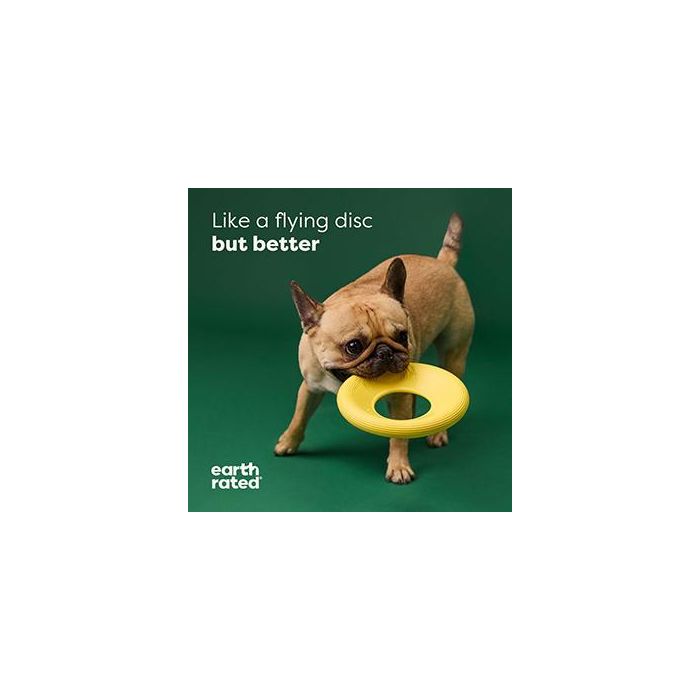 Earth Rated Juguete Volador Fly Toy para Perros Talla S Amarillo - Disco Flotante de Material Suave, para Juego Interactivo 5