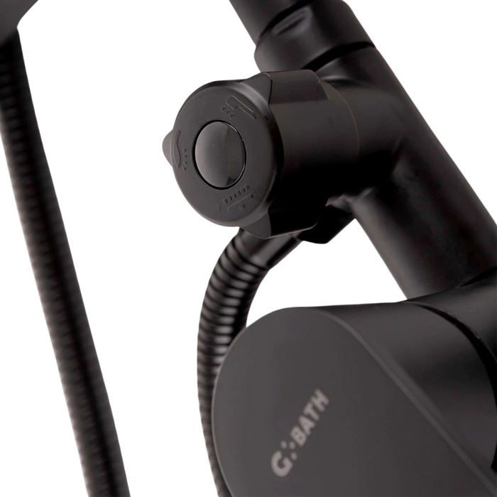 Conjunto Ducha Latón/Zinc-ABS Negro Agua Caliente-Fría Monomando QLI-FA-3019