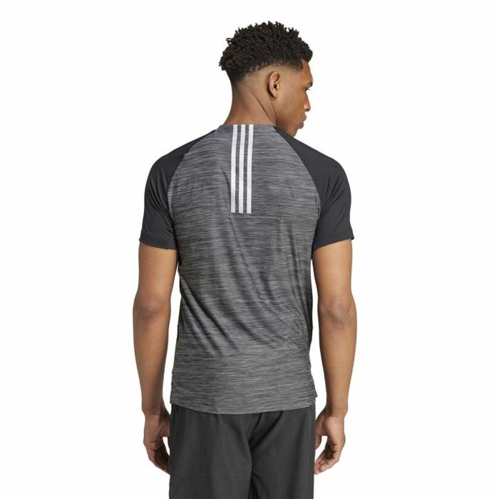 Camiseta de Manga Corta Hombre Adidas Gym+ Training Negro Gris 2