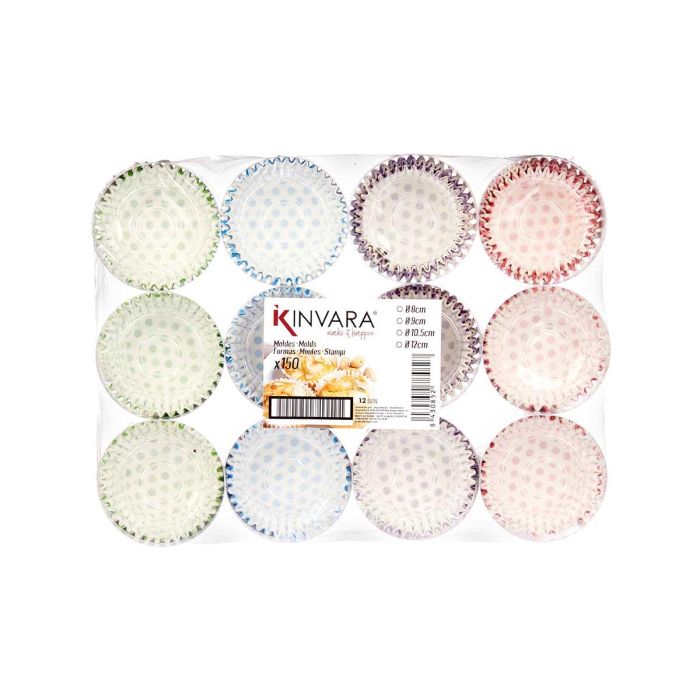 Set 150 Moldes Papel Puntos 12Cm Surtidos Kinvara (48 Unidades) 2 Set 150 Moldes Papel Puntos 12Cm Surtidos Kinvara (48 Unidades) 2
