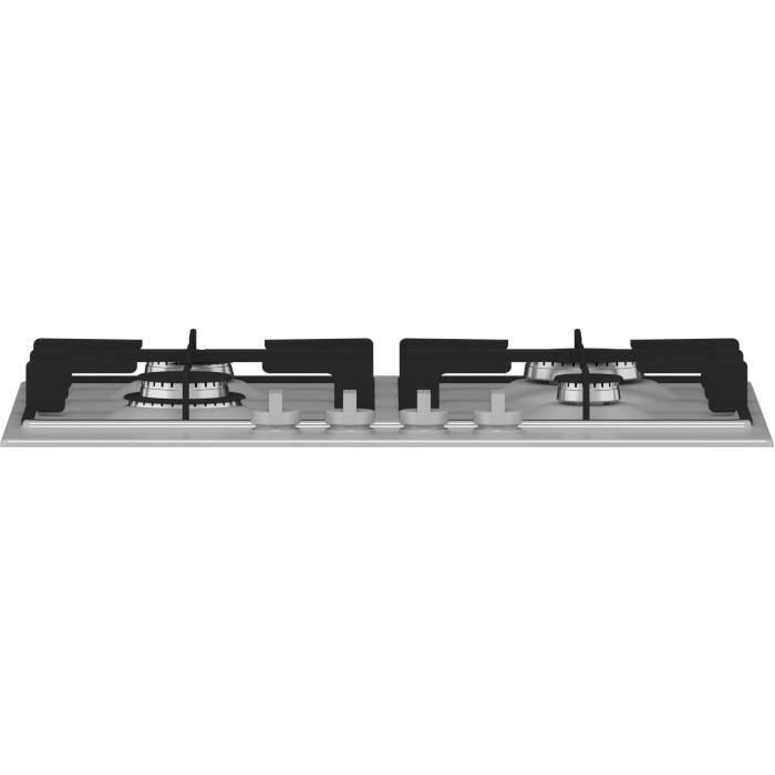 BOSCH - PGP6B5B90 - Mesa de gas - 4 quemadores - 7500W - L58,2cm x P52cm - Acero inoxidable 4 BOSCH - PGP6B5B90 - Mesa de gas - 4 quemadores - 7500W - L58,2cm x P52cm - Acero inoxidable 4
