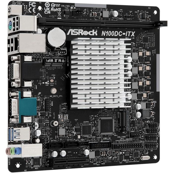 ASRock N100 Q-Core DC-ITX Placa Base Mini-ITX D3 Retail 3 ASRock N100 Q-Core DC-ITX Placa Base Mini-ITX D3 Retail 3