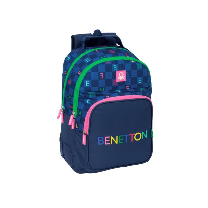 Mochila Safta Doble Con Cantoneras Adaptable A Carro Benetton Damero 420x320x150 mm Mochila Safta Doble Con Cantoneras Adaptable A Carro Benetton Damero 420x320x150 mm