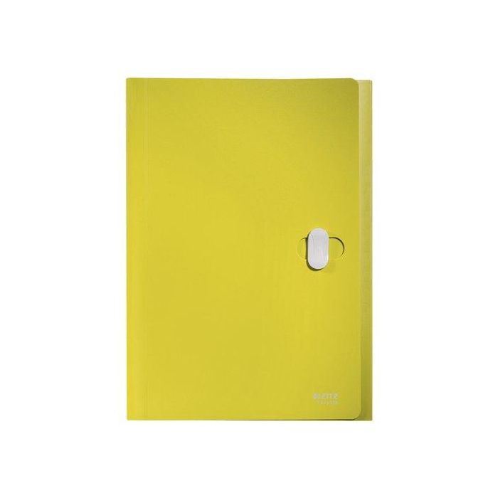 Leitz Carpeta Clasificadora Fuelle Recycle DIN A4, Polipropileno Reciclado, 5 Compartimentos, Bolsillo Frontal, Amarilla