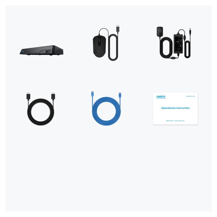 Reolink NVS8 NVR Grabador de Video 8 Canales 3840 x 2160 Pixeles 2TB Almacenamiento PoE 3