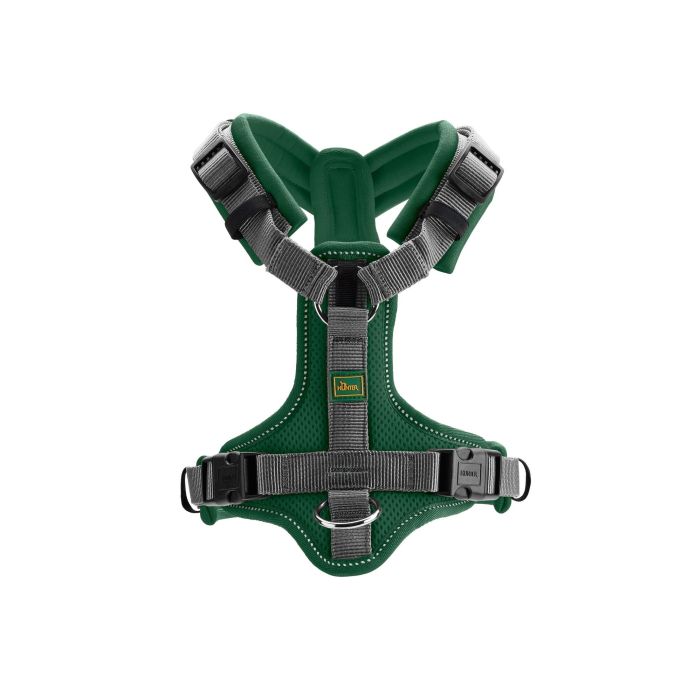 Hunter Arnés Maldon Up XS-S para Perro - Cuello 38-62cm Vientre 37-53cm Verde Oscuro Ajustable Acolchado Reflectante 2