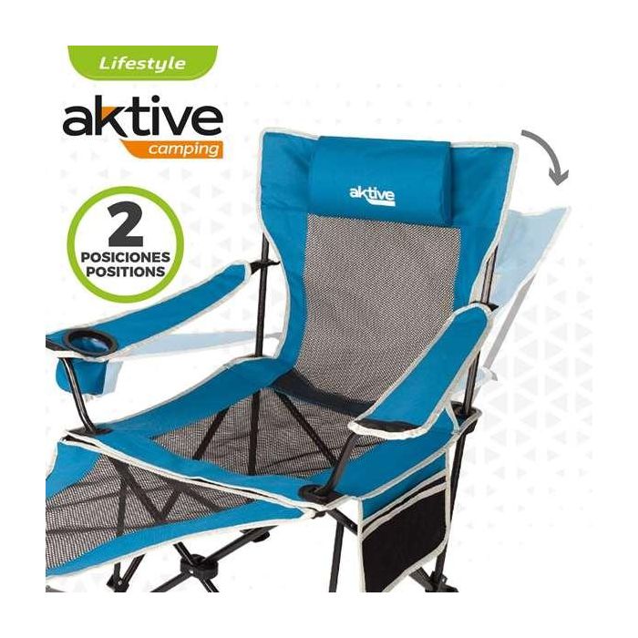 Tumbona camping poliester con almohada aktive 152x54x75cm 6 Tumbona camping poliester con almohada aktive 152x54x75cm 6