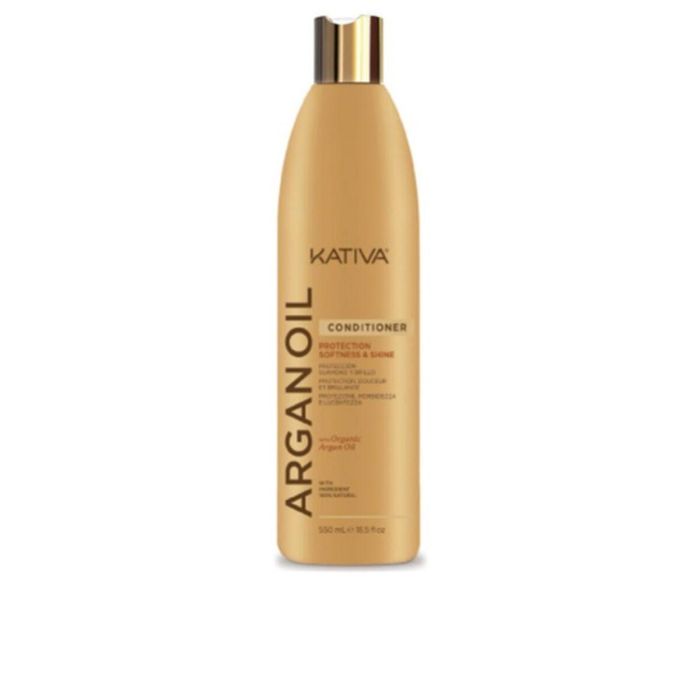 Kativa Acondicionador Hidratante Argán Oil 550 ml para Cabello Normal, Maltratado o Débil - Nutre, Fortalece, Brillo y Anti-Frizz 1