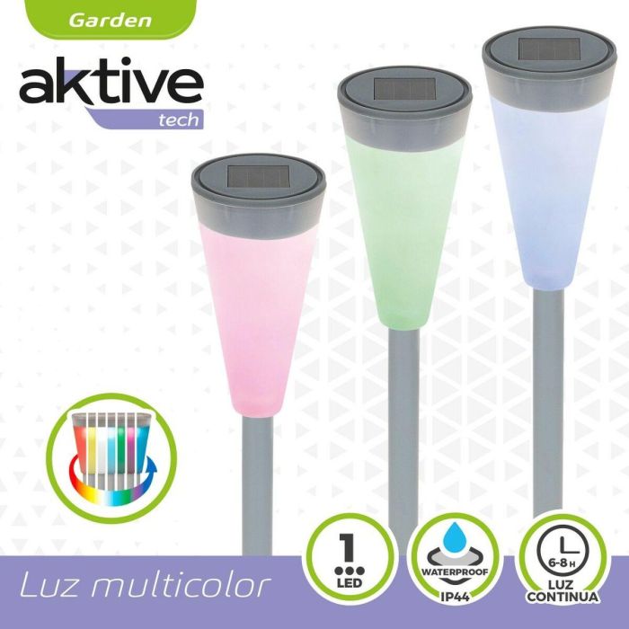 Estaca solar de jardín Aktive Plástico 6,7 x 39 x 6,7 cm (24 Unidades) 3 Estaca solar de jardín Aktive Plástico 6,7 x 39 x 6,7 cm (24 Unidades) 3