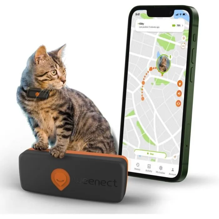 Weenect WEE3770000300406 GPS Tracker for Chat - Weenect XS (Black Edition 2023) 1