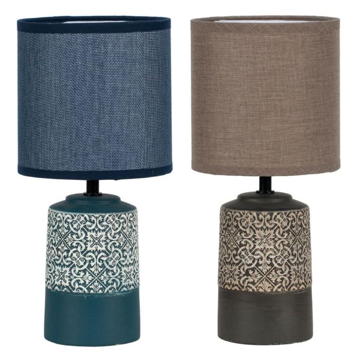 Lampara Sobremesa Moderno DKD Home Decor Marron Oscuro Azul 15 x 32 x 15 cm (2 Unidades) Lampara Sobremesa Moderno DKD Home Decor Marron Oscuro Azul 15 x 32 x 15 cm (2 Unidades)