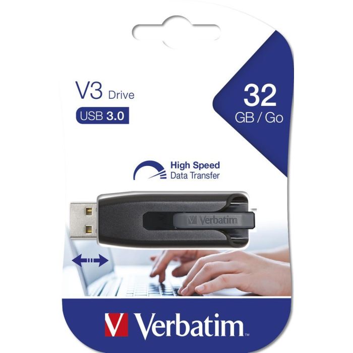 Verbatim Store 'n' Go V3 Pendrive USB 32GB SuperSpeed USB 3.0 Transferencia Rápida con Conector Deslizante y Protección 4