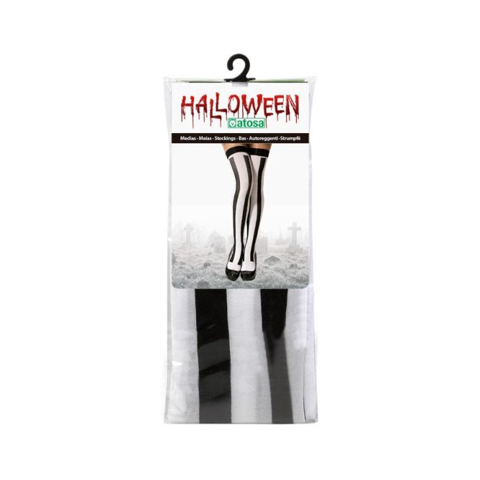 Medias Halloween Blancas Negro Mujer Adulto 1