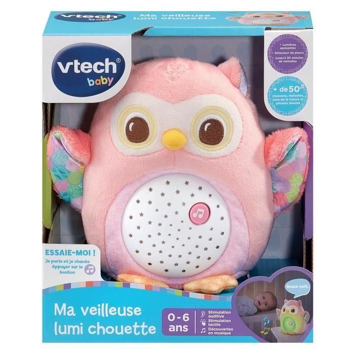 Vtech Baby VTE3417765669552 Luz Nocturna Mi Búho Rosa Lumi 2