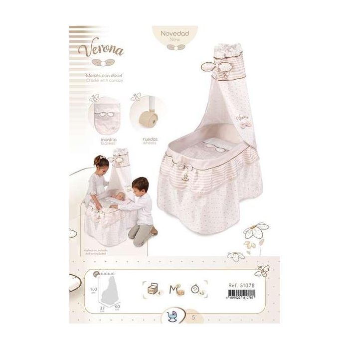 Moisés verona para muñecas de hasta 60 cm.37x60x100 cm 7 Moisés verona para muñecas de hasta 60 cm.37x60x100 cm 7