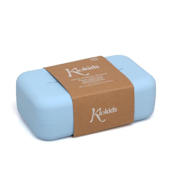 KioKids Porta Toallitas de Silicona Azul para Bebé 2