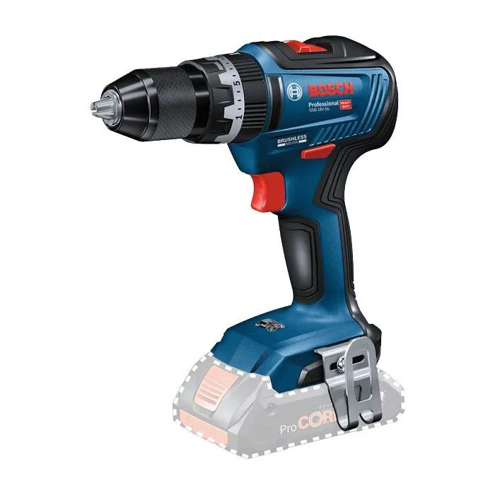 Bosch Professional GSB 18V-55 Taladro de percusión 13mm, madera 35mm, mampostería 10mm 2