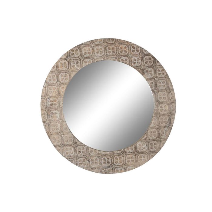 Espejo de pared DKD Home Decor Blanco Marrón Mandala Indio Decapé 76 x 4 x 76 cm 0 Espejo de pared DKD Home Decor Blanco Marrón Mandala Indio Decapé 76 x 4 x 76 cm 0