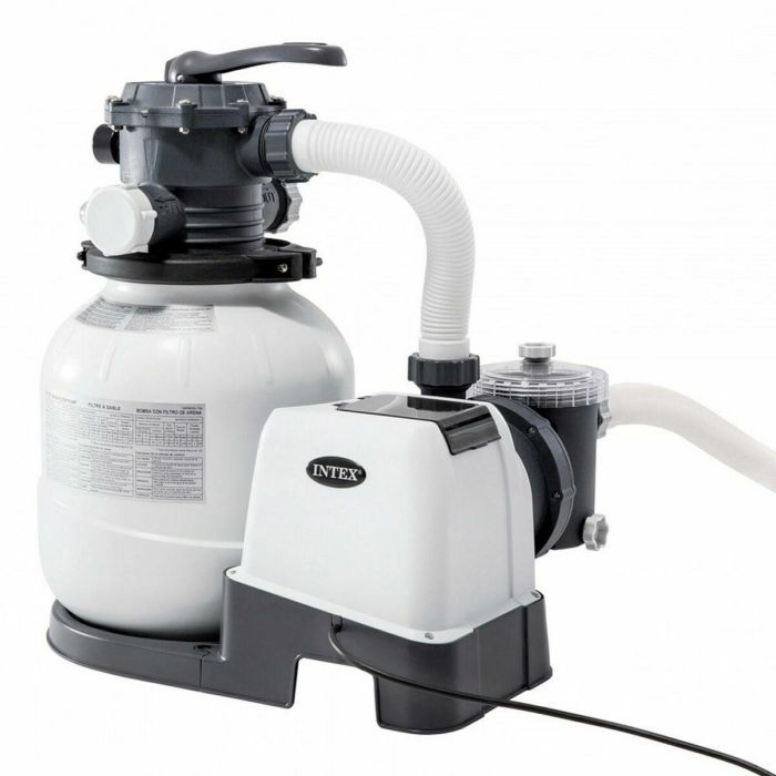 Intex Depuradora de Piscina Eléctrica con Filtro de Arena, Caudal de Bomba 7900 Litros/Hora, Voltaje 220/240V Intex Depuradora de Piscina Eléctrica con Filtro de Arena, Caudal de Bomba 7900 Litros/Hora, Voltaje 220/240V