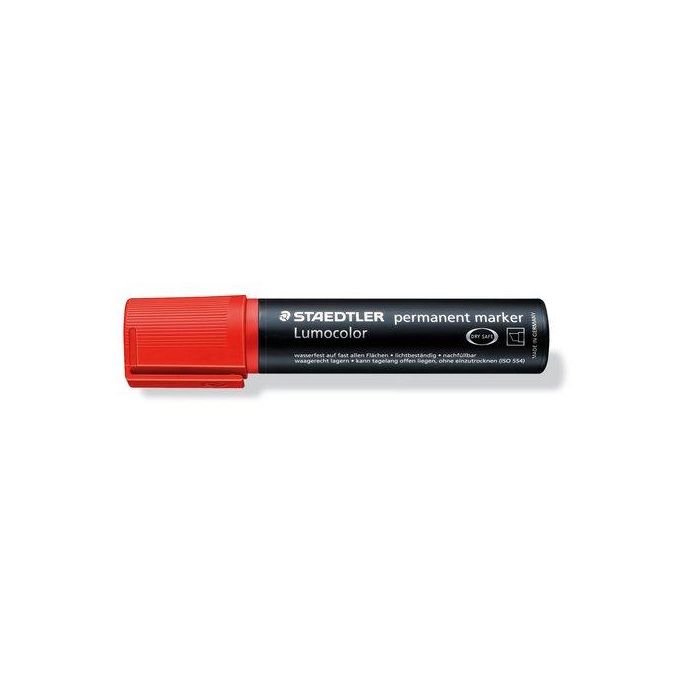 Marcador Permanente Staedtler 388 Lumocolor Biselado Rojo 5 unidades
