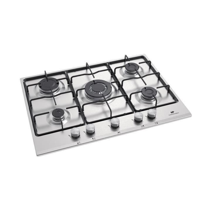 Continental Edison CECTG5VIX - Placa de Gas 5 Fuegos, Incluye 1 Corona de Acero Inoxidable Triple 2 Continental Edison CECTG5VIX - Placa de Gas 5 Fuegos, Incluye 1 Corona de Acero Inoxidable Triple 2