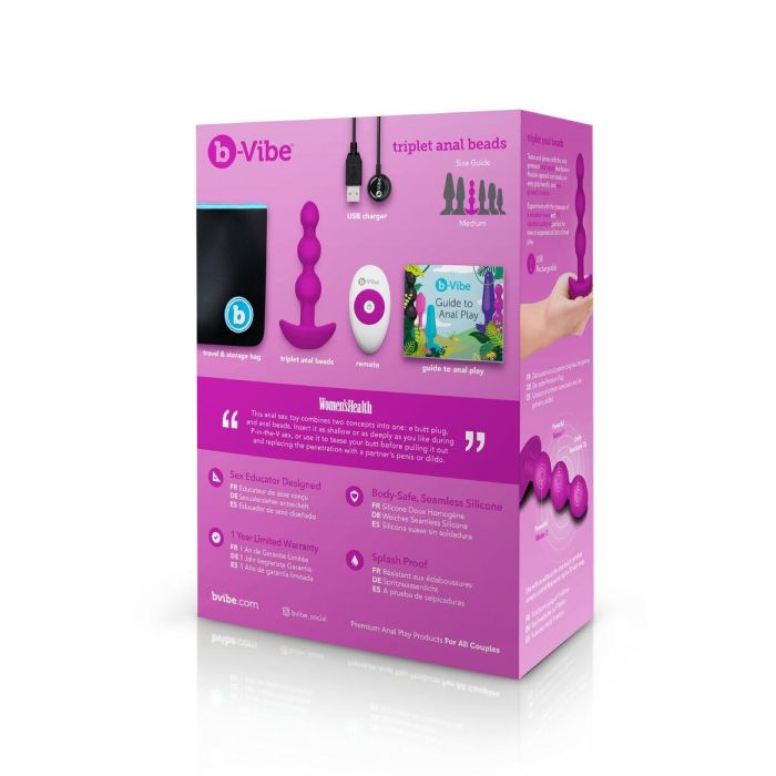 Bolas Anales de Triplet Moradas B-Vibe 92740 Rosa 2