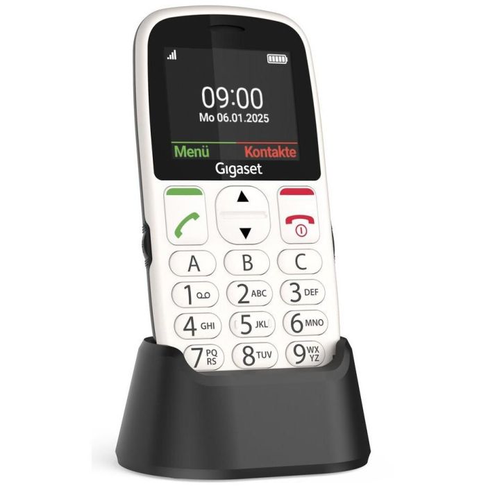 Gigaset GL395 Teléfono para personas mayores, 5.59 cm (2.2"), 90 g, Blanco, S30853-H1230-R103 5
