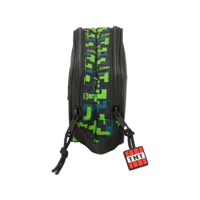 Safta Estuche Portatodo Escolar Doble para Material de Colegio Minecraft TNT Oficial con Dos Cremalleras - 80x60x210 mm 2 Safta Estuche Portatodo Escolar Doble para Material de Colegio Minecraft TNT Oficial con Dos Cremalleras - 80x60x210 mm 2