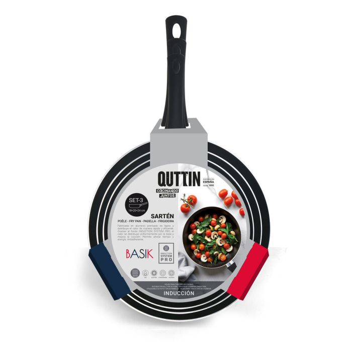 Set de Sartenes Quttin Aluminio 24 cm 3 Piezas (4 Unidades)