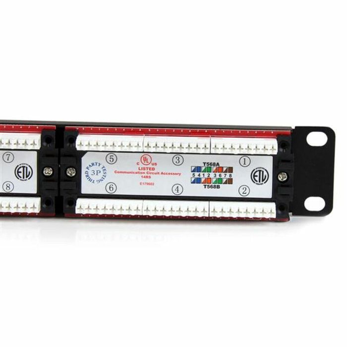 Patch Panel 24 Puertos UTP Categoría 6 Startech C6PANEL24 1