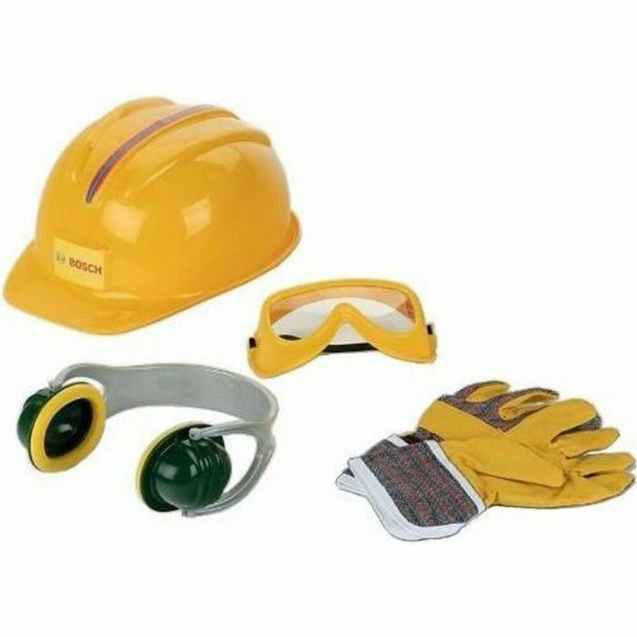 Klein Conjunto de Accesorios para el Lugar de Trabajo Infantil 4 Piezas Casco Gafas Orejeras Guantes