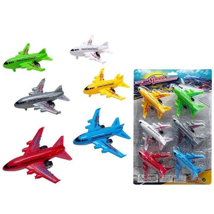 Aviones comerciales set con 6 unidades. 21x33x3,5 cm 1