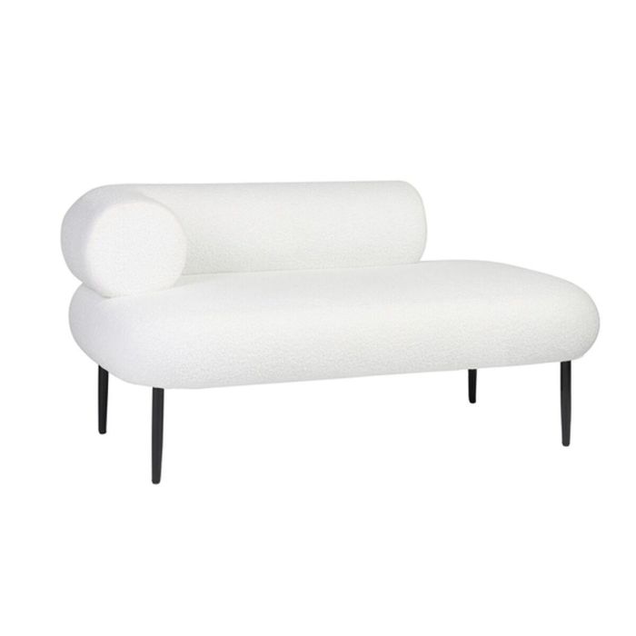 Sofá DKD Home Decor Blanco Negro Metal Scandi 127,5 x 73,5 x 64 cm