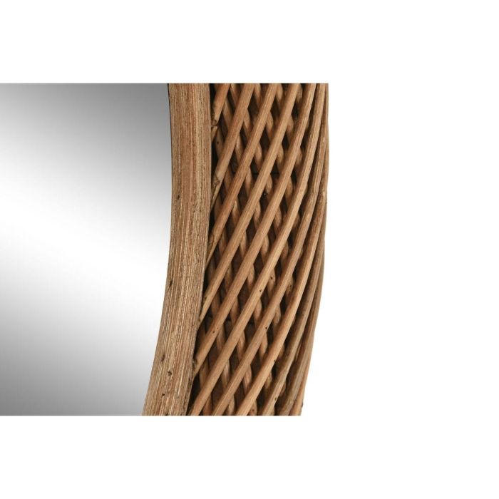 Espejo de pared Home ESPRIT Marrón claro Natural Urbano 72 x 7 x 72 cm 2