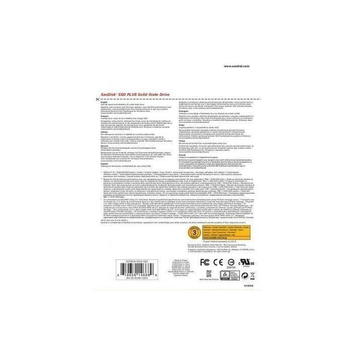 Disco SSD SanDisk Plus 120GB/ SATA III 4