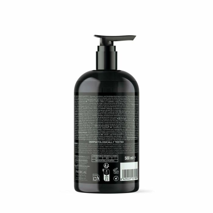 Naturtint REVITALISING MEN'S CARE champú para cabello y barba limpieza energizante con Ginseng y Maca 500 ml 2