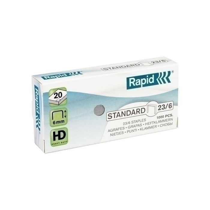 Rapid Grapas Estándar 23-6 Galvanizadas - Caja de 1000 Uds Rapid Grapas Estándar 23-6 Galvanizadas - Caja de 1000 Uds