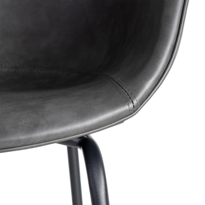 Silla Negro Metal / Simil Piel 59 X 50,50 X 81,50 cm